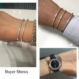 CWWZircons CZ Rose Jewelry Adjustable Bracelet Bangle for Women
