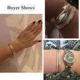 CWWZircons CZ Rose Jewelry Adjustable Bracelet Bangle for Women