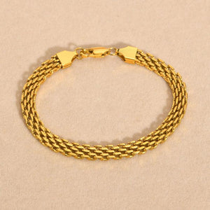 Mesh Link Chain Bracelets for Women Men,Stainless Steel Italian Chain Wristband