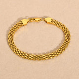 Mesh Link Chain Bracelets for Women Men,Stainless Steel Italian Chain Wristband