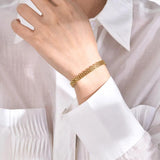 Mesh Link Chain Bracelets for Women Men,Stainless Steel Italian Chain Wristband