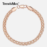 Rose Bismark Link Chain Copper Bracelet 585 5mm GB422