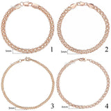 Rose Bismark Link Chain Copper Bracelet 585 5mm GB422