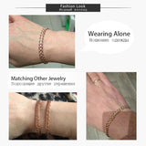 Rose Bismark Link Chain Copper Bracelet 585 5mm GB422