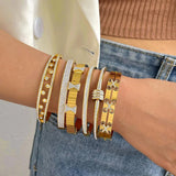 Zircon Stainless Steel Bracelet for Women
