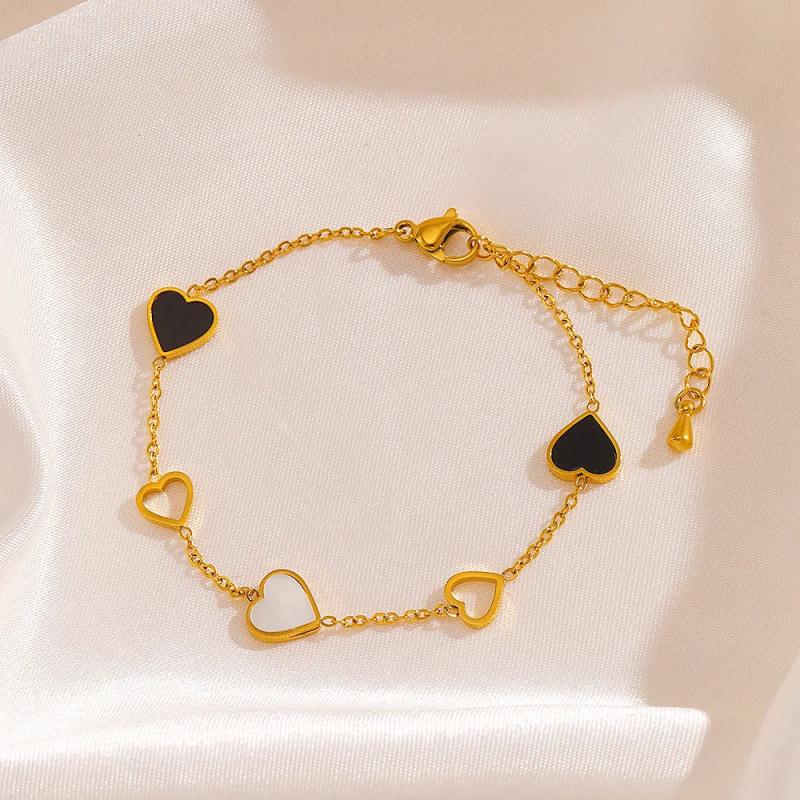 316L Stainless Steel Hollow Heart Bracelet for Women
