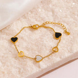 316L Stainless Steel Hollow Heart Bracelet for Women