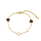 316L Stainless Steel Hollow Heart Bracelet for Women