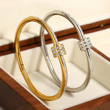 Zircon Beads Stainless Steel Bracelet for Women Plated Jewelry