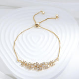 CZ Leaf Wedding Bracelet Adjustable BP2096