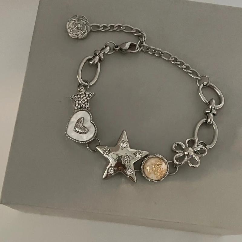 Fritillaria Heart Star Chain Bracelet Sweet Fairy Love Jewelry
