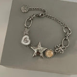Fritillaria Heart Star Chain Bracelet Sweet Fairy Love Jewelry