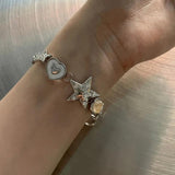 Fritillaria Heart Star Chain Bracelet Sweet Fairy Love Jewelry