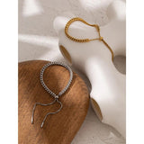 Minimalist Stainless Steel Chain Bracelet 18K Metal Girls Jewelry