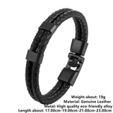 Vintage Leather Bracelet Multilayer Cuff Wristband