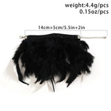 Ostrich Feather Cuff Bracelets for Women Boho Adjustable Bangles Y2K Jewelry