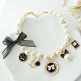 Vintage Pink Bow Pearl Bracelet for Women