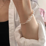 Pearl Half Bangle Bracelet Beauty Jewelry Girl Gift