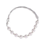 Pearl Half Bangle Bracelet Beauty Jewelry Girl Gift