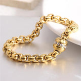 Vintage Zircon Bracelet Stainless Steel for Women