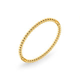 Beaded Bangle Bracelet Women Stainless Steel Plated Stackable Jewelry