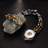 Dragon Metal Chain Link Snap Button Bangle Bracelet Charm Jewelry