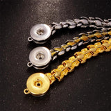 Dragon Metal Chain Link Snap Button Bangle Bracelet Charm Jewelry