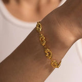 18K Plated Stainless Steel Lips Bracelet