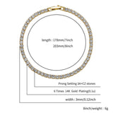 Micro Tennis Bracelet Hip Hop Bling Iced Out CZ Jewelry