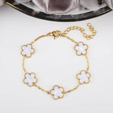 Stainless Steel Acrylic Flower Bracelet for Women
