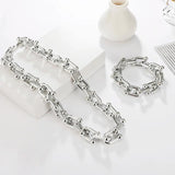 Chunky Thick Chain Choker Necklace Steampunk Acrylic Resin Party Jewelry Collar