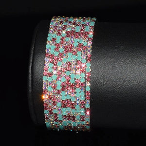 10pcs Rhinestone Bracelet Set Bridal Jewelry Bling Wristband