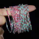 10pcs Rhinestone Bracelet Set Bridal Jewelry Bling Wristband
