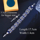 Bohemia Style Multicolor CZ Stone Wide Chain Bracelet