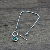 Anslow Retro Antique Silver Snake Chain Bracelet