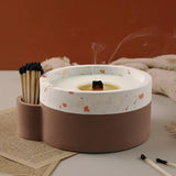 Concrete Candle Jar Mold with Match Hole High Capacity Gypsum Cement