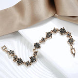 Gray Crystal Bracelets for Women Antique Boho Style Vintage Wedding Jewelry