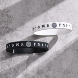 12mm Silicone Nordic Viking Bracelet for Men, Sporty Compass Bangle