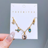 Enameled Princess Bracelet Chain for Women Plated Brass Jewelry