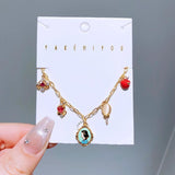 Enameled Princess Bracelet Chain for Women Plated Brass Jewelry