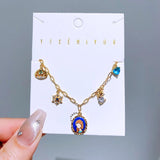 Enameled Princess Bracelet Chain for Women Plated Brass Jewelry