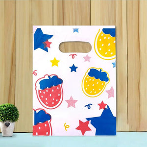 Plastic Handle Bag 50pcs 15*20cm for Jewelry Party Favor Candy Cookie Packaging