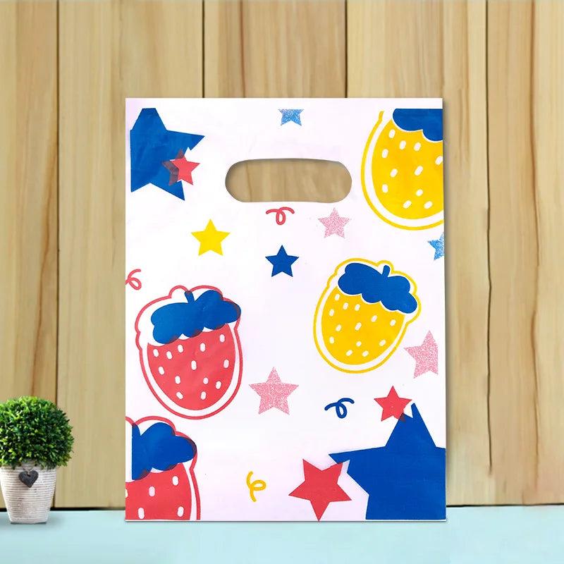 Plastic Handle Bag 50pcs 15*20cm for Jewelry Party Favor Candy Cookie Packaging
