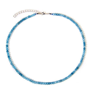 Lapis Lazuli Bead Necklace Choker Clavicle Chain Bohemian Jewelry Gift