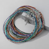 Lapis Lazuli Bead Necklace Choker Clavicle Chain Bohemian Jewelry Gift