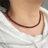 Lapis Lazuli Bead Necklace Choker Clavicle Chain Bohemian Jewelry Gift