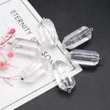 Clear Quartz Hexagonal Prism Pendant Natural Stone DIY Jewelry