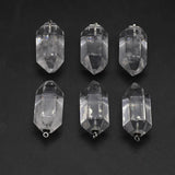 Clear Quartz Hexagonal Prism Pendant Natural Stone DIY Jewelry
