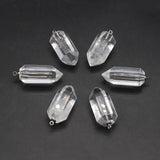 Clear Quartz Hexagonal Prism Pendant Natural Stone DIY Jewelry