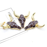 Bull Head Pendant Gemstone Necklace Bracelet Earrings Set